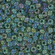 Miyuki seed beads 8/0 - Lime lined crystal ab 8-277